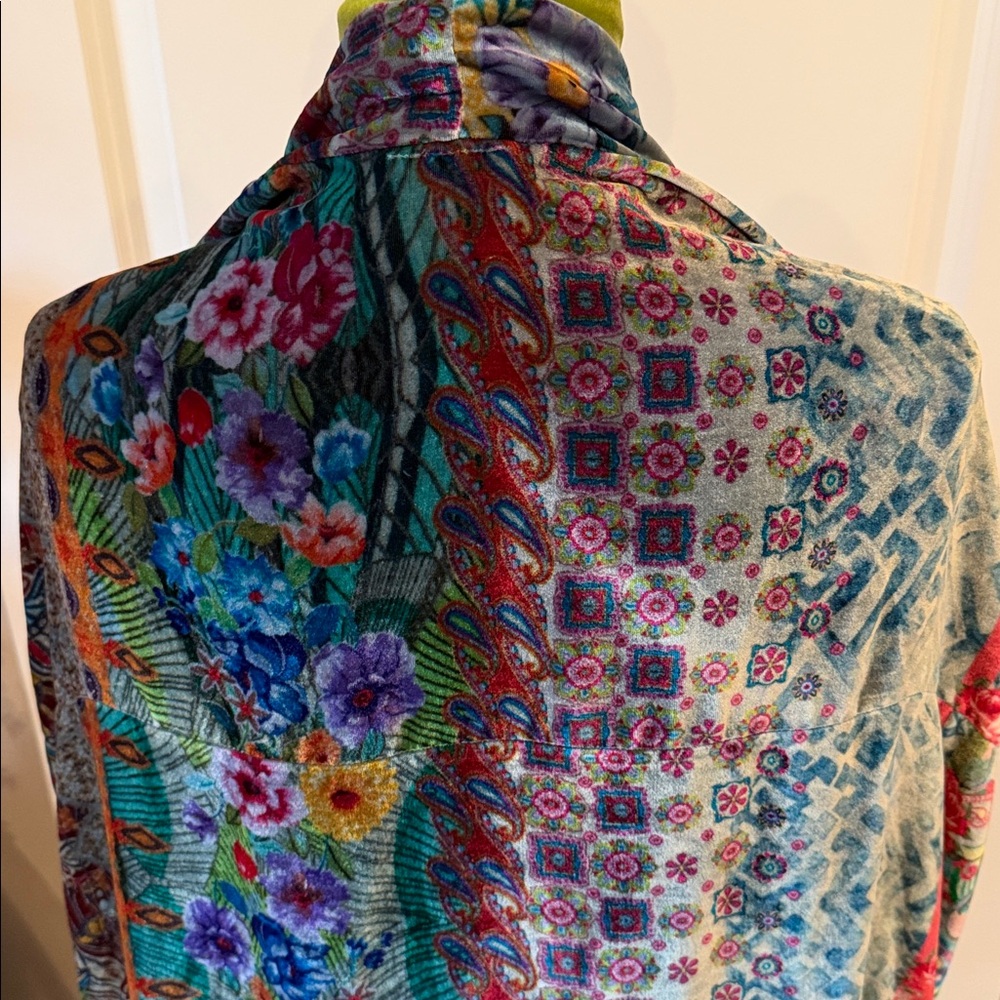 Johnny Was Multicolor Patterned Cardigan - Picture 16 of 16